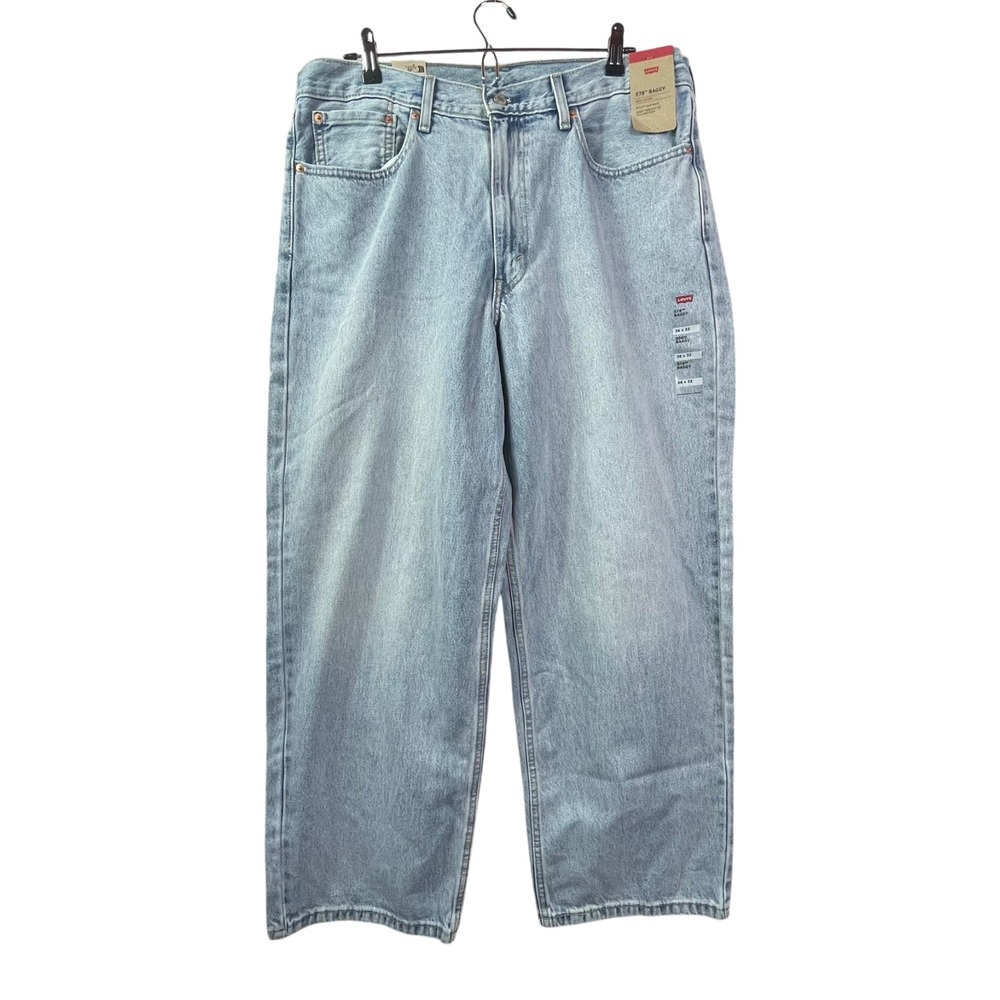 Levis 578 Baggy Jeans Mens 36 x 32 Light Wash Loose Y2K
